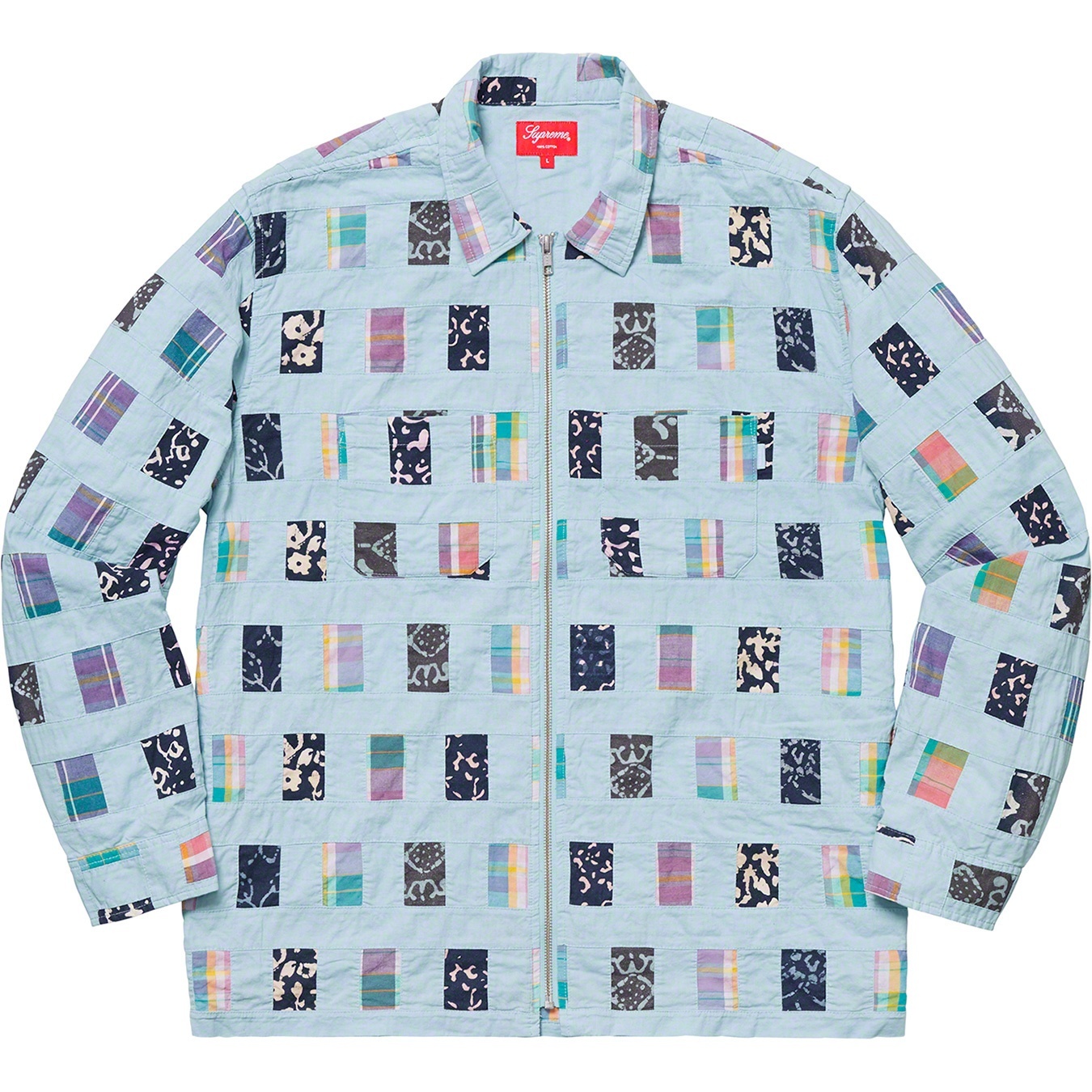 Patchwork Zip Up Shirt view 4
